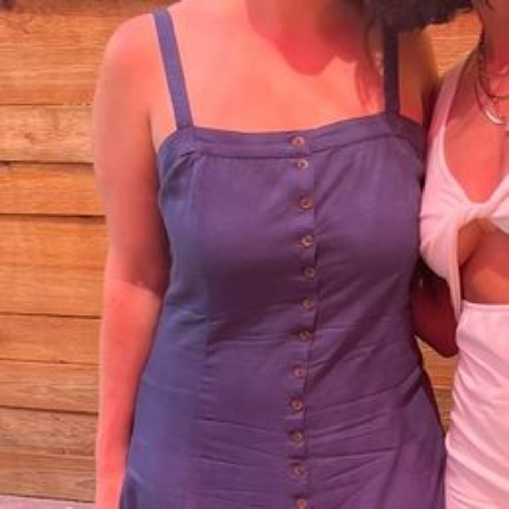Blue Button Down Dress